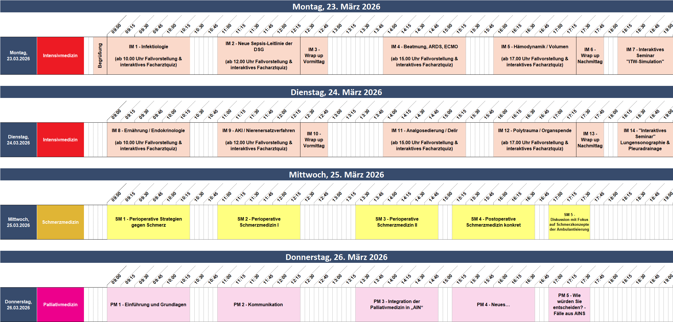 Timetable